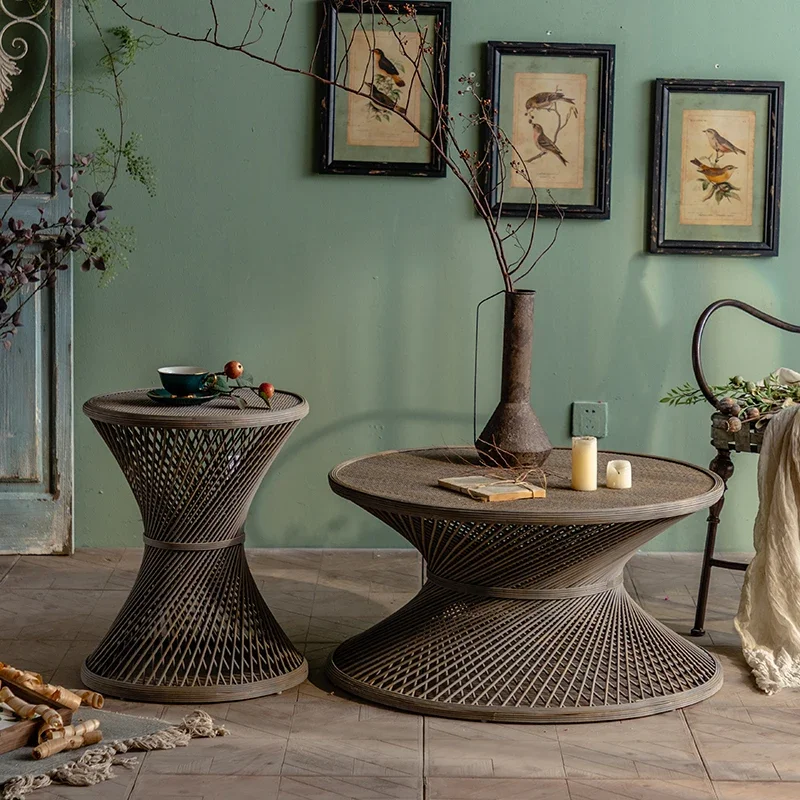 Display Patio Round Side Table Industrial Nordic Luxury Modern Italian Coffee Tables Center Balcony Living Room Furniture
