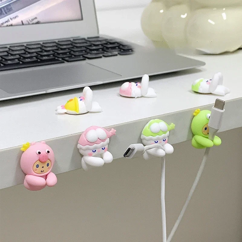 

2pcs/set Kawaii Cable Clips Cute USB Data Line Fixer Earphone Cable Winder Cable Holder Home Desk Organizer Office Supplie