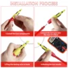 4PC Wire Piercing Probe Insulation Piercing Clip Wire Piercing Tool for Multimeter Voltage Thermometer Voltmeter Testing 2mm 4mm 5