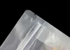 50PCS 3D Matte Frosted Plastic Visiable Bags Resealable Snack Coffee Cereals Tea Nuts Dried Fruits Meat Gifts Packaging Pouches 4