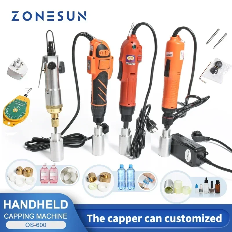 Perfume Bottle Capping Tool ZONESUN Portable HandHeld Bottle Capping Machine With Security Ring Plastic Bottle Capper Capping Tool