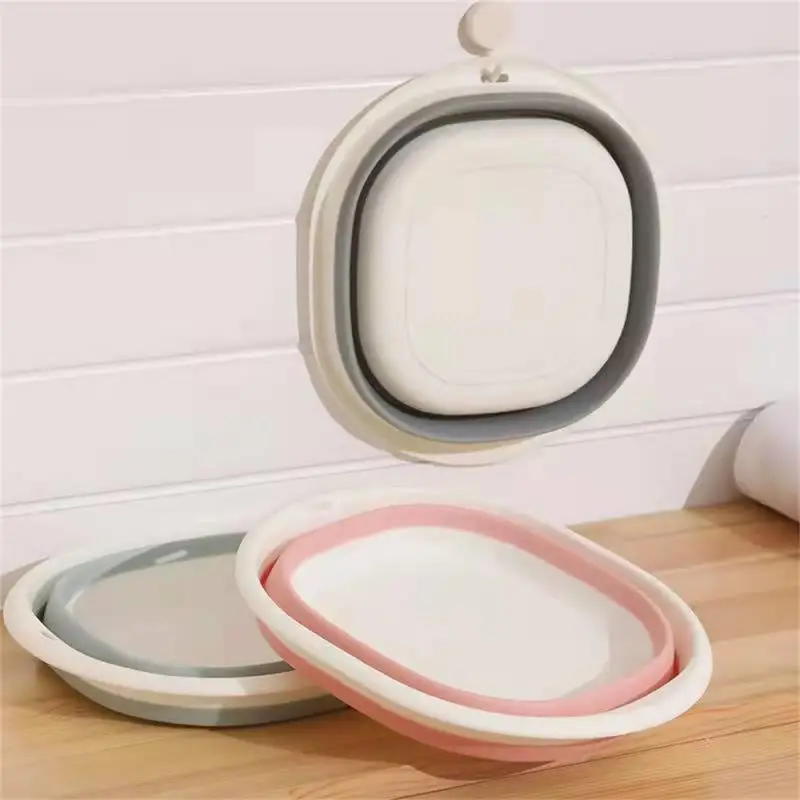 Plastic Folding Basins Portable Wash Basins Folding Laundry Tub Adult Baby Bath Basin Bathroom Kitchen Accessories