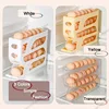 Household Automatic Rolling Egg Storage Box Kitchen Refrigerator Side Door Egg Preservation Rack 30 Egg Boxes 3layer Egg Storage 3