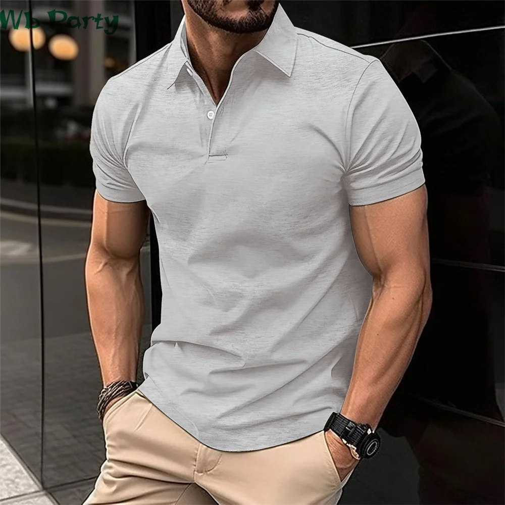 Fashion Men's Polo Shirt Simple Print T shirt Men Lapel Short Sleeve T-shirt Harajuku Street Shirts for Men New in Tops & Tees 4