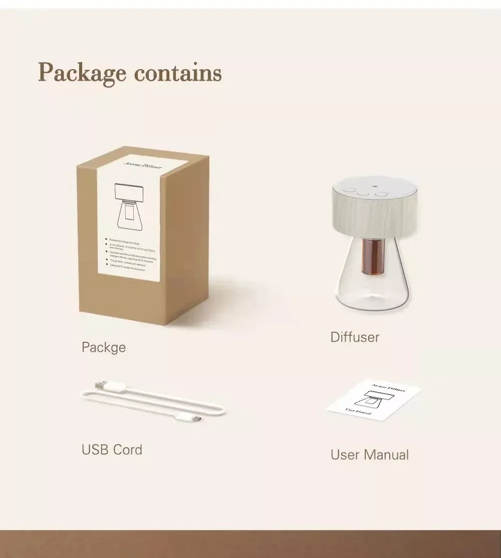 Diffuseur d'huiles essentielles professionnel sans eau avec lumière_voghion.com