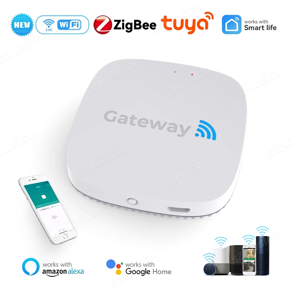 Tuya ZigBee 3.0 Smart Hub Wireless Gateway Bridge App Remote Control Works with Alexa Google Home Assistant Voice zigbee gateway smart gateway
