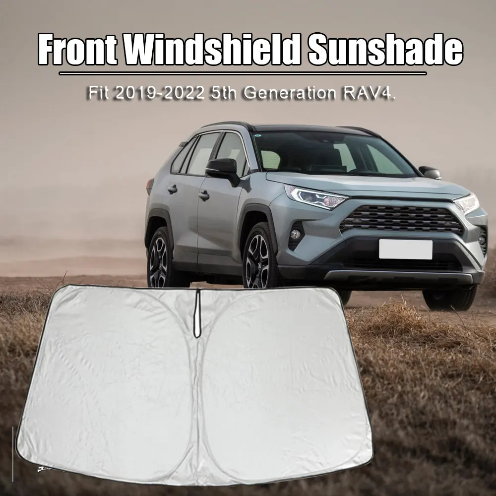 

VANSSI RAV4 Sunshade,Foldable SUV Front Sun Shield Protector,Blocks Harmful UV Rays,fit for 2019-2022 Toyota RAV4 Accessories