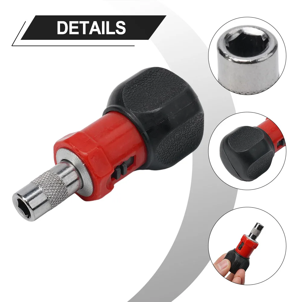 

Multifunctional Ratchet Wrench Screwdriver Hex Socket Screw Driver 6.35mm 80*33mm Anti-slip Handle Increase Friction