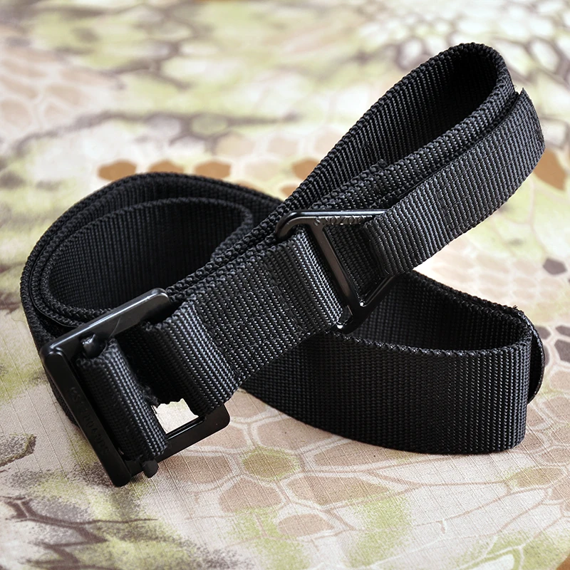 Men Belt Belts Adjustable Belt Men Outdoor Travel Tactical Waist with Plastic Buckle for Pants 120CM