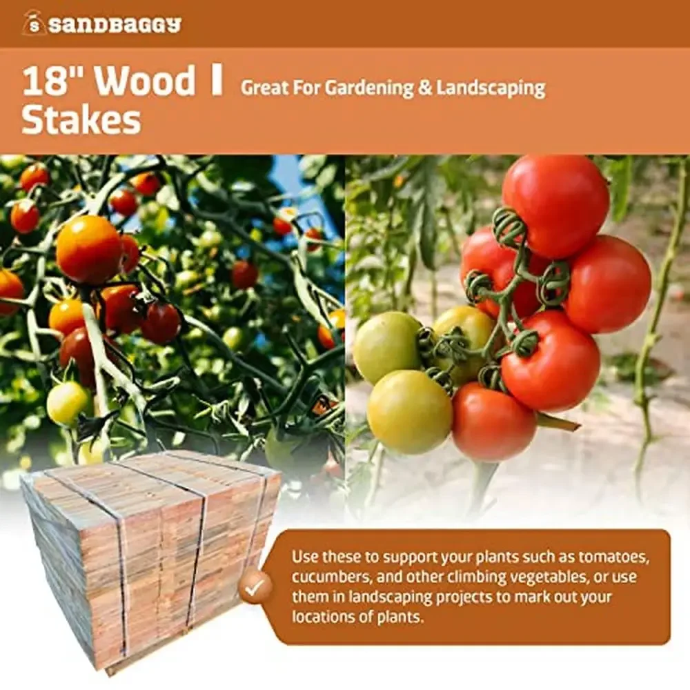 Wooden Grading Stakes 18" Surveying Construction Concrete Form 300-Pack Douglas Fir Made in USA