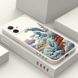 Custodia per telefono in silicone Raging Sea