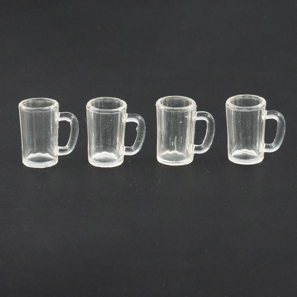 

4Pcs 1/12 Dollhouse Miniature Resin Wine Glass Mini Drink Cup Model Toys for Doll House Accessories Decoration