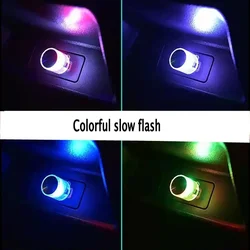 Vibrant LED USB Car Interior Light - Multicolor Ambient Glow (Colorful slow flash)