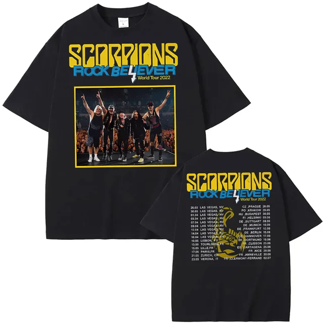 Camiseta casual Scorpions 2024: Uma Oferta Limitada Incrivelmente Acessível
