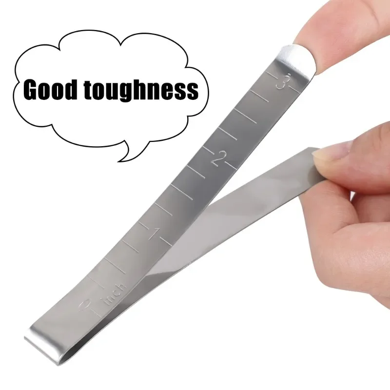 10/1PCS Metal Sewing Clips Stainless Steel Hemming Ruler 3 Inches Clip for Fabric Measuring Quilting DIY Sewing Accessories sewing clips garment clips