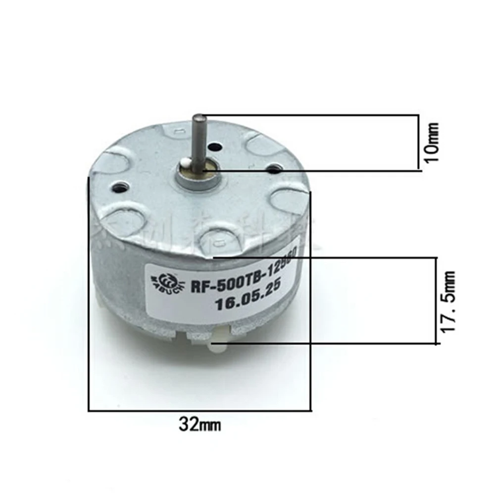 DC Motor 1Pc Mabuchi RF500TB-12560 Motor DC 1.5V 6V 12V 4600RPM 32mm DC Motor Spray Machine