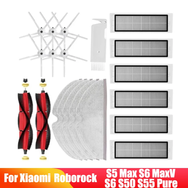 

Replacement Main Side Brush HEPA Filter Mop Cloth for XiaoMi Roborock S5 Max S6 MaxV S6 S50 S55 Pure Vacuum Cleaner Spare Parts