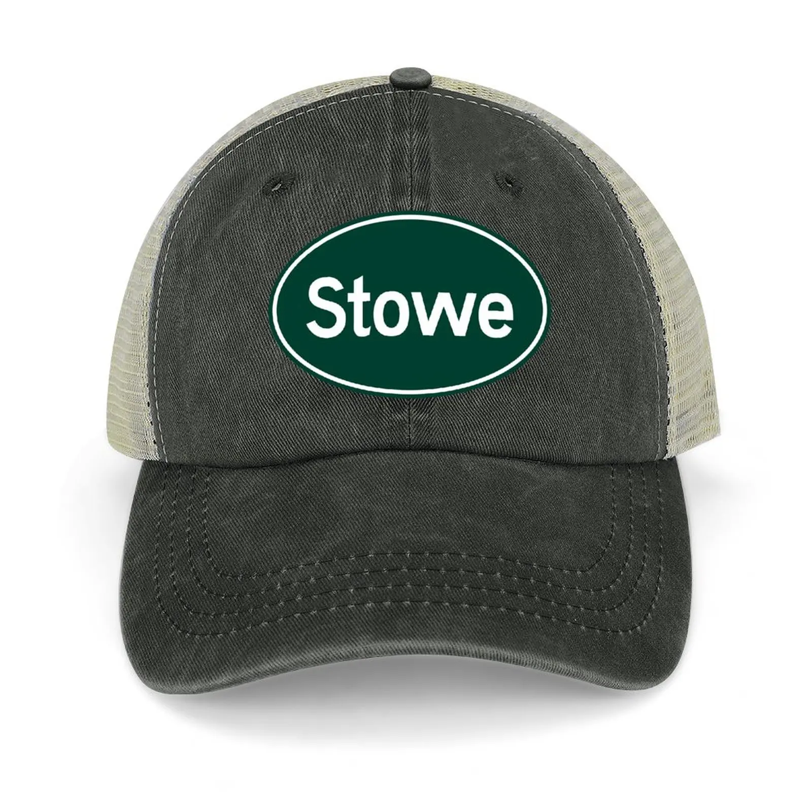 

Stowe Vermont - Old School Oval Design Cowboy Hat Wild Ball Hat black Fashion Beach For Man Women's