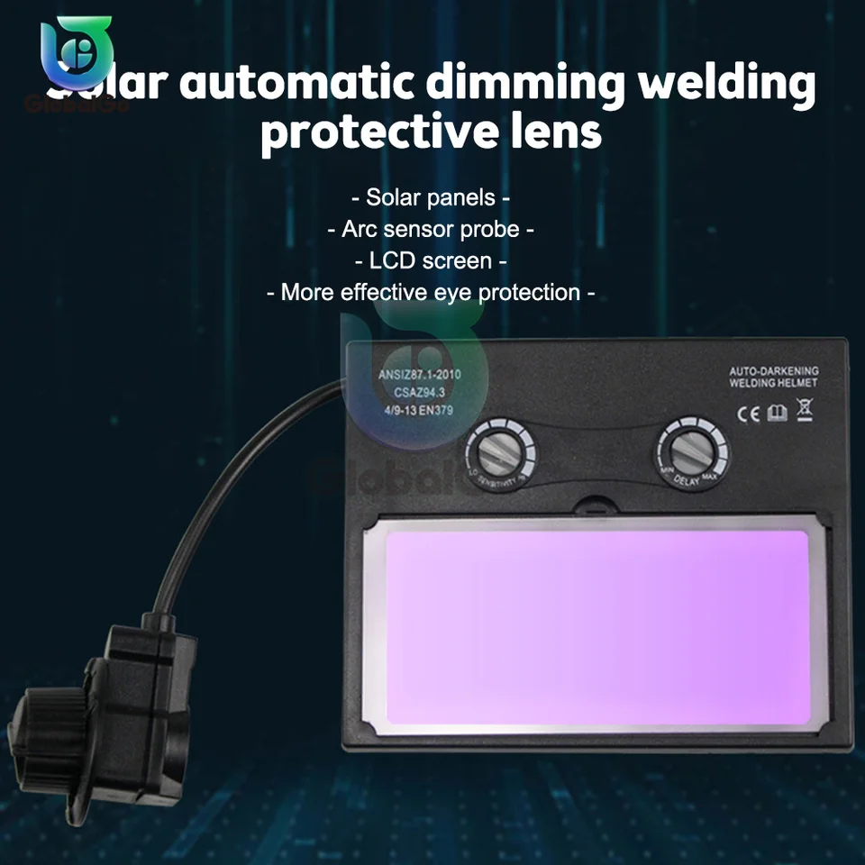 Lunette De Protection Travail Masque De Soudure,Lunettes De Soudage à Gradation Automatique, Couleur Réelle, à L'arc à L'argon Epilateur Lumiere Pulsee