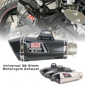 Universal 36-51Mm Motorcycle Exhaust With Db Killer For Z900 Gsxr1000 Sv650 R3 R3 Zx6r Zx10 K7 Mt07 Modified Exhaust Muffler
