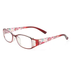 Ultra-Light Anti-Blue Light Floral Reading Glasses - Strength 100 (B-Wine red)