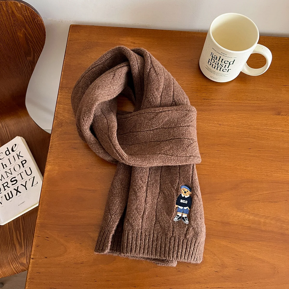 جديد 100 وشاح من الصوف الأسترالي الملتوية كابل متم...