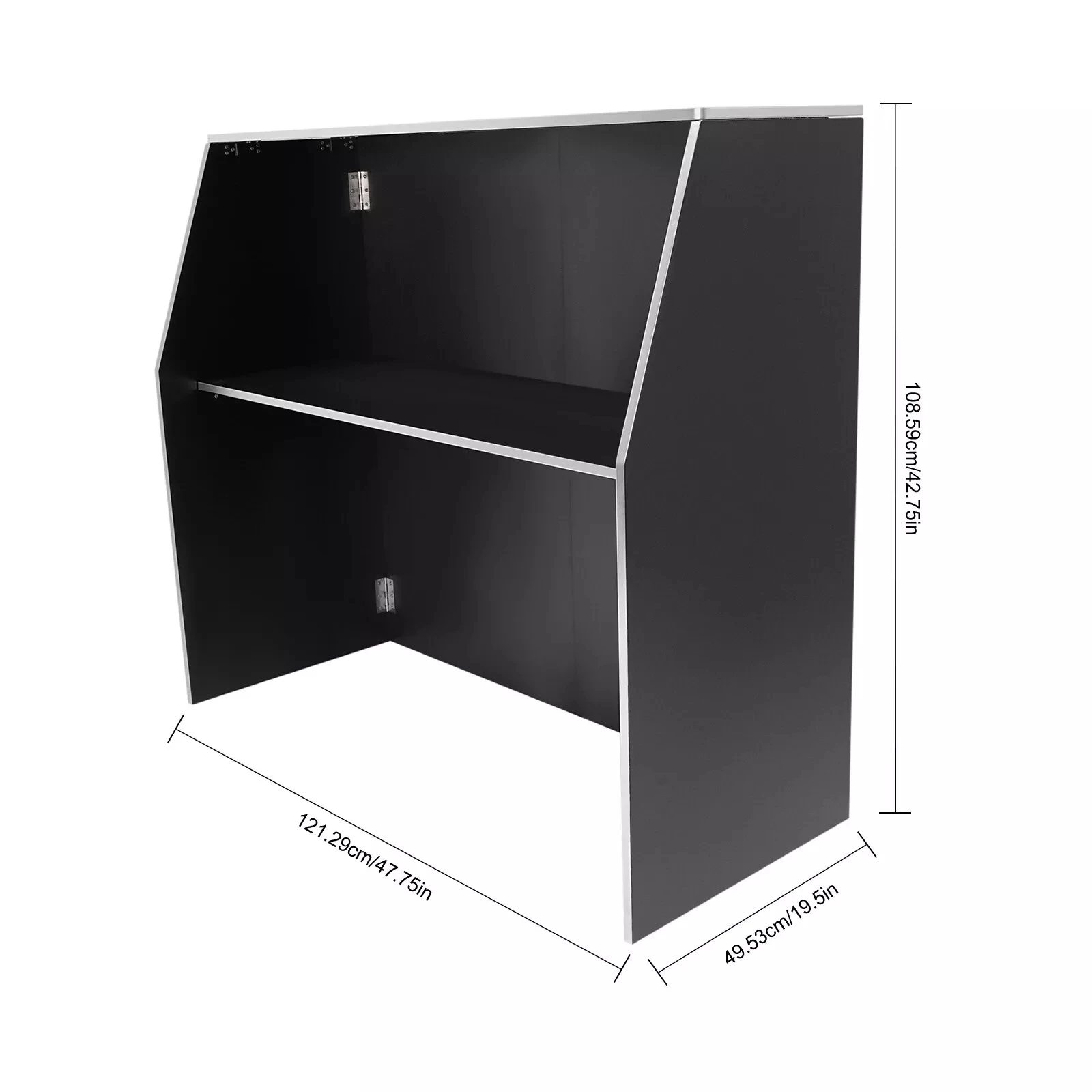 Foldable Portable Bar Cabinet - Rectangular Freestanding Event Bar 5