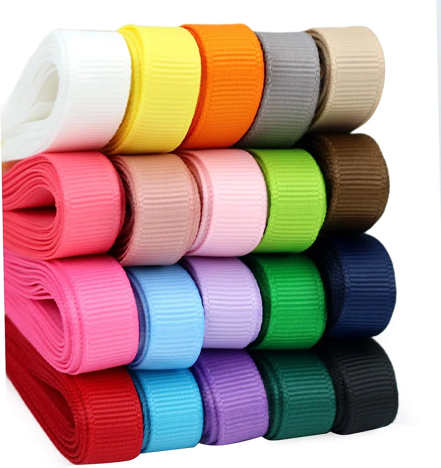 10 Meters Solid Grosgrain Ribbon Double Face Fabric for Gift Wrapping Wedding Decoration Sewing Crafts DIY Hair Bows Wholesale 1