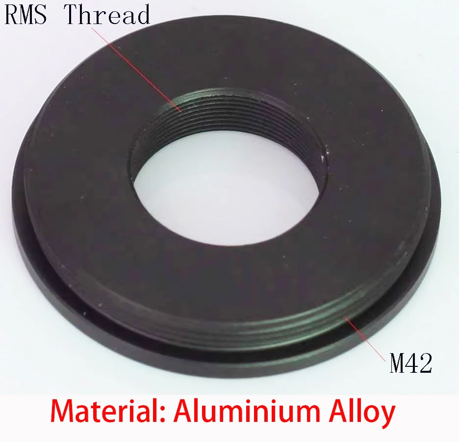 New RMS Thread to M42 (42mm x 1) Adapter for microscope objective flat ...