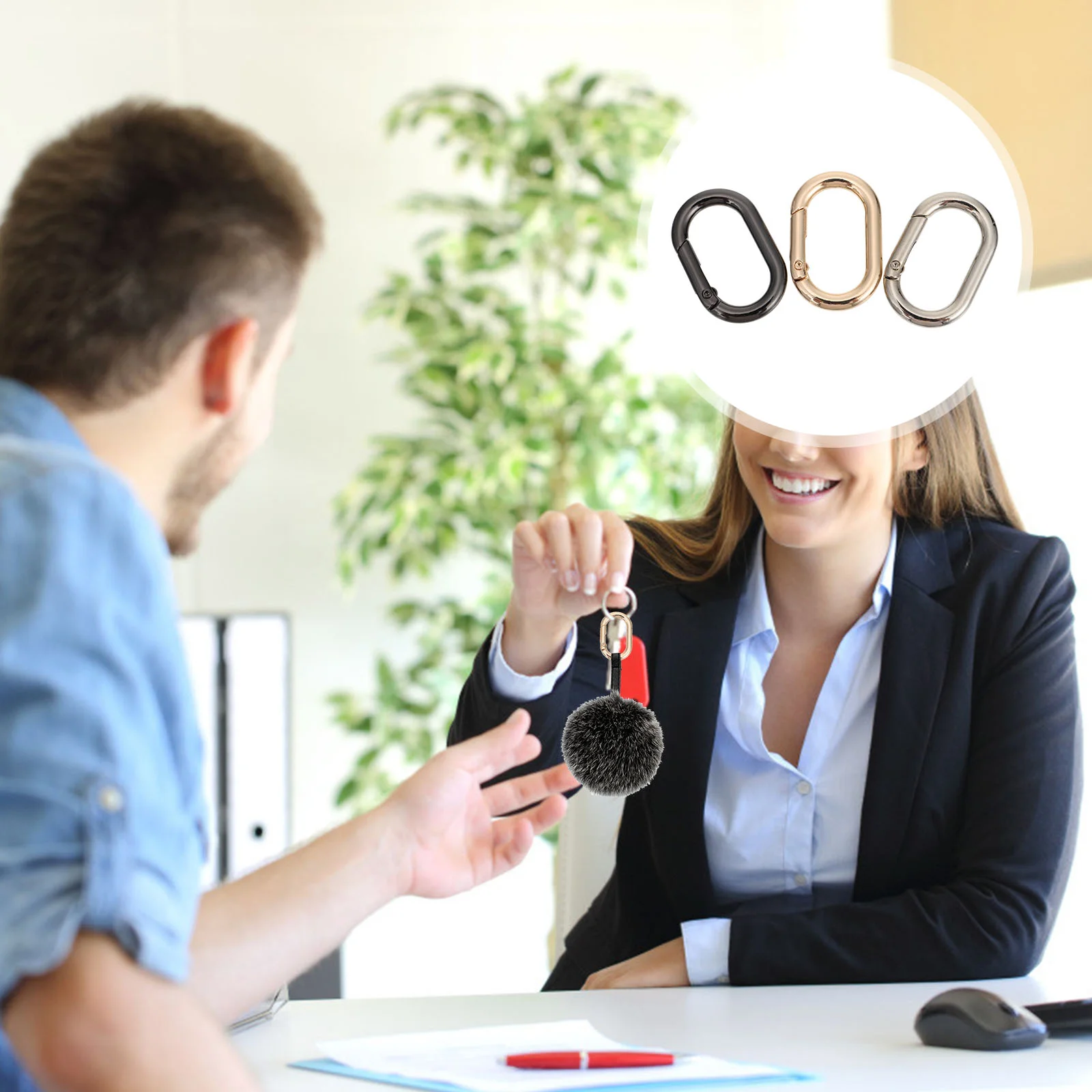 

6 шт. пружинный ключ для спирали, аксессуары «сделай сам», цинковый сплав для открытия застежек, крючки для соединительных зажимов, сумка