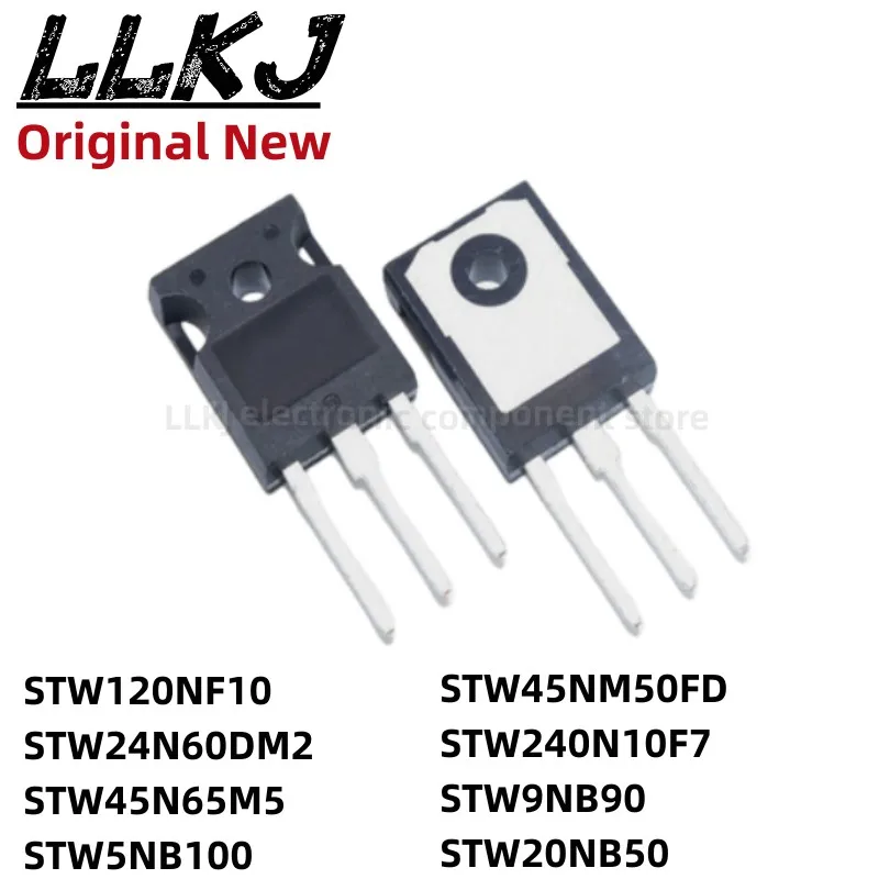 

1pcs STW120NF10 STW24N60DM2 STW45N65M5 STW5NB100 STW45NM50FD STW240N10F7 STW9NB90 STW20NB50 TO247 MOS FET TO-247