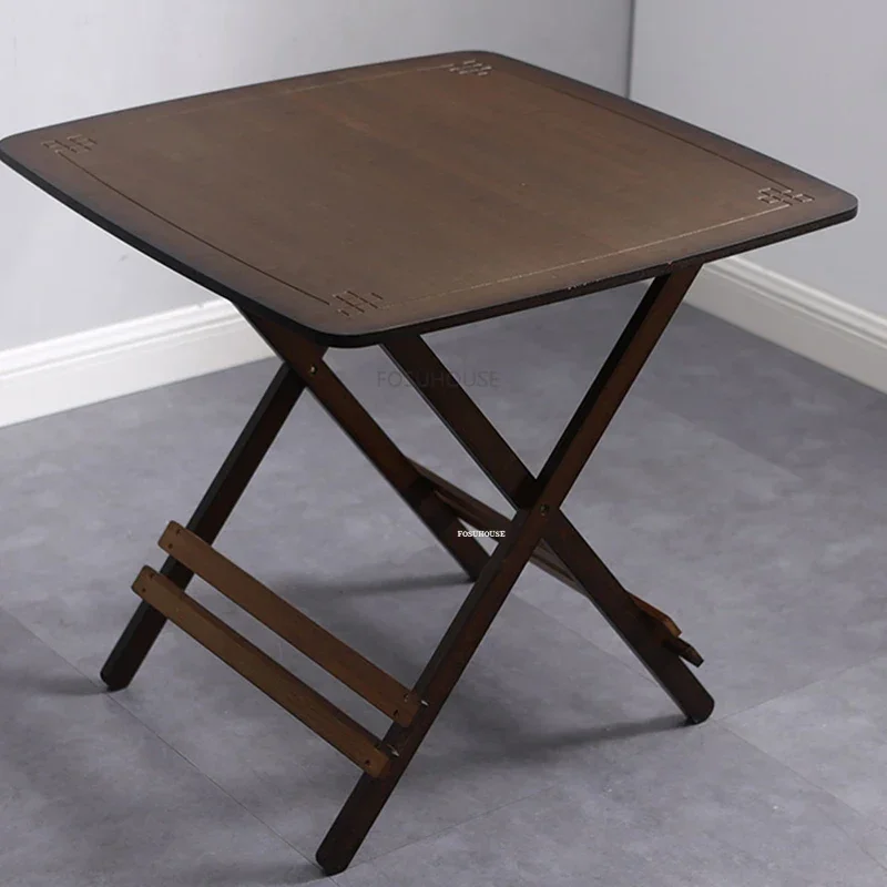 Folding Dining Table Small Apartment Home Kitchen Furniture Square Restaurant Tables Simple Modern Living Room Dining Tables
