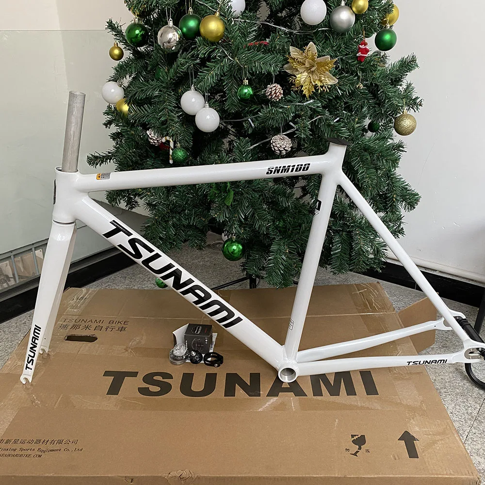 49/52/55/58CM TSUNAMI SNM100 White Aluminum Alloy Fixie