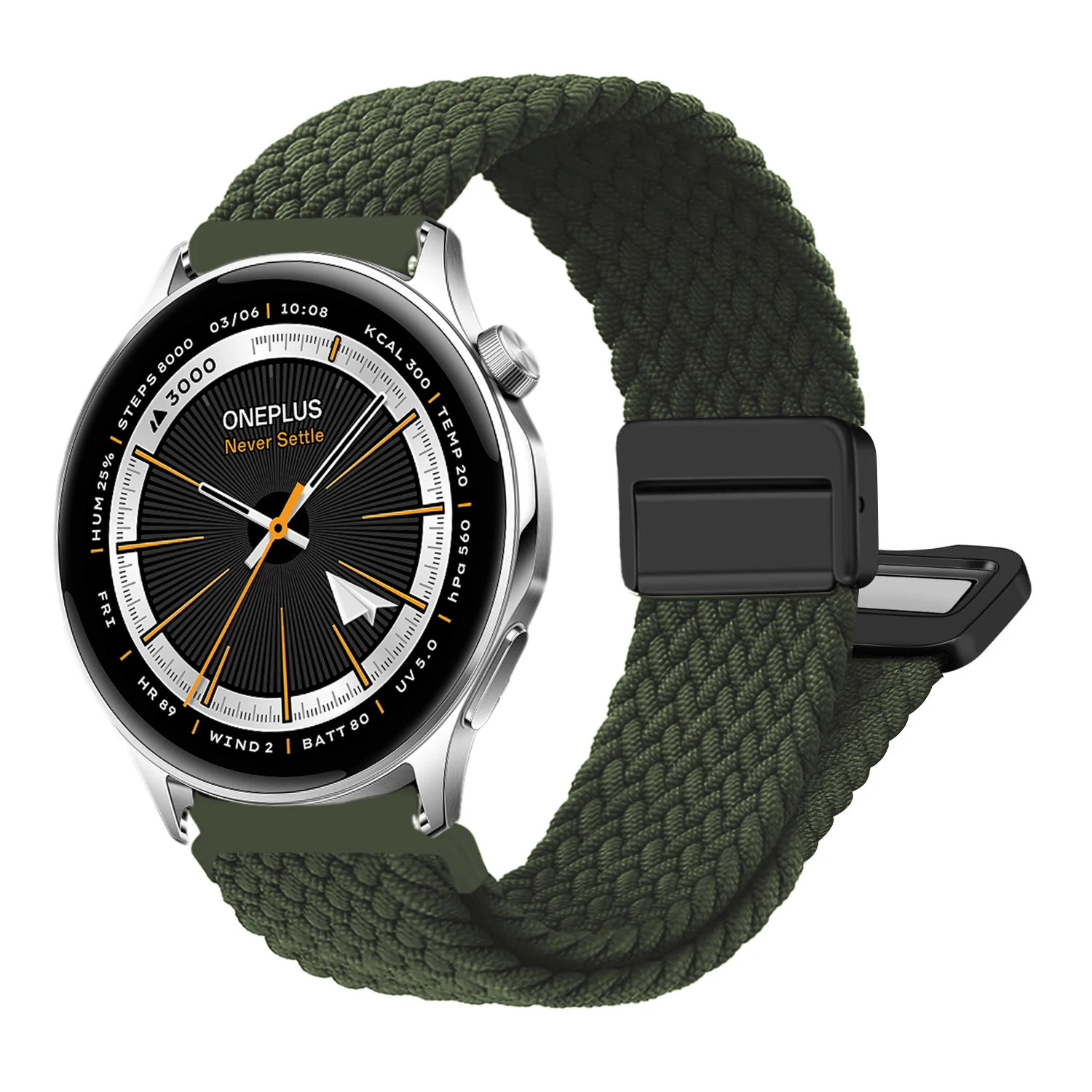 Premium Elastic Magnetic Braided Smartwatch Band and Bracelet Strap