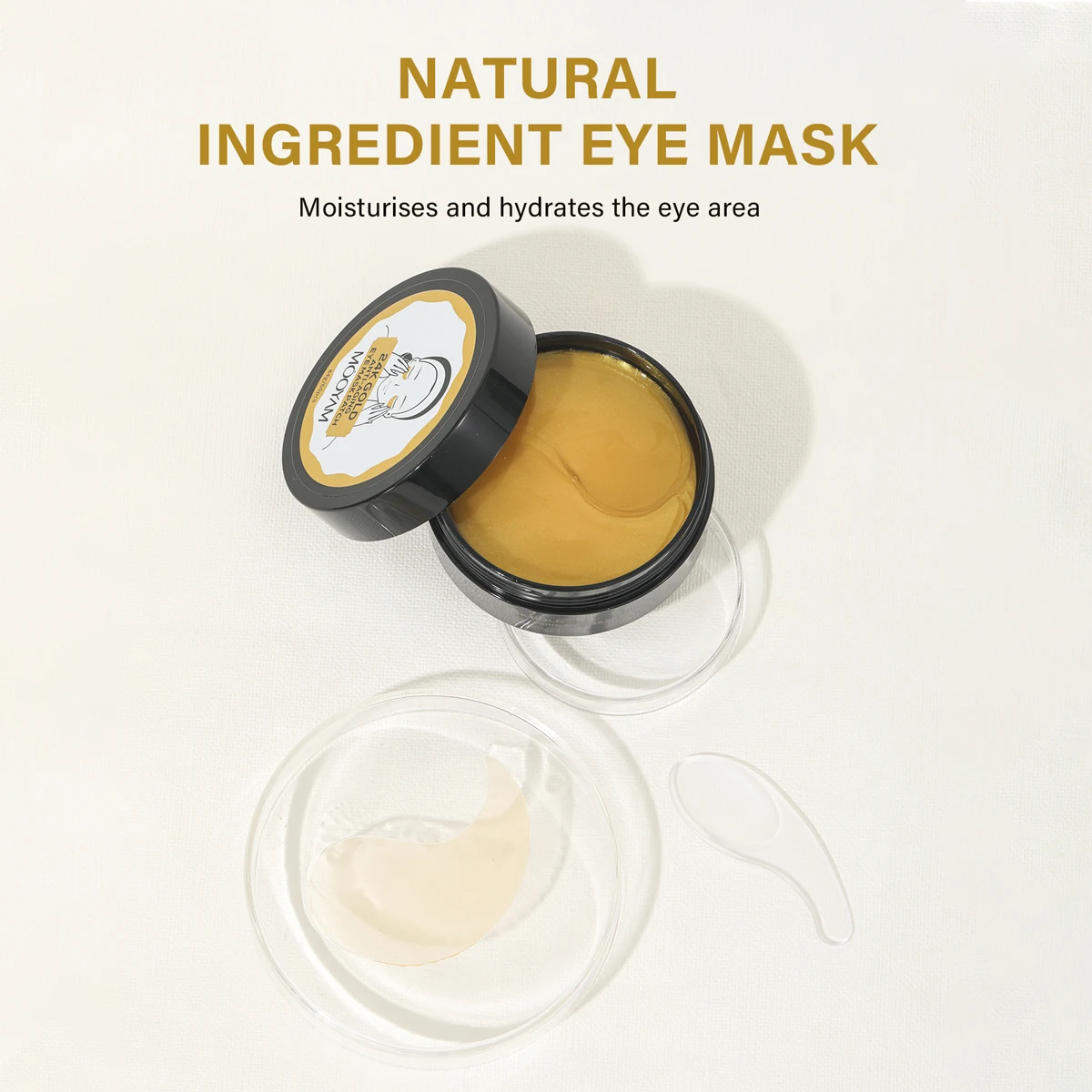 Collagen Eye Mask Eye Mask Patch 60pcs Eye Masks Collagen 24K Gold Under Eye Patches for Puffy Eyes Dark Circles Bags Hyaluronic Acid Moisturiser Eyes Care