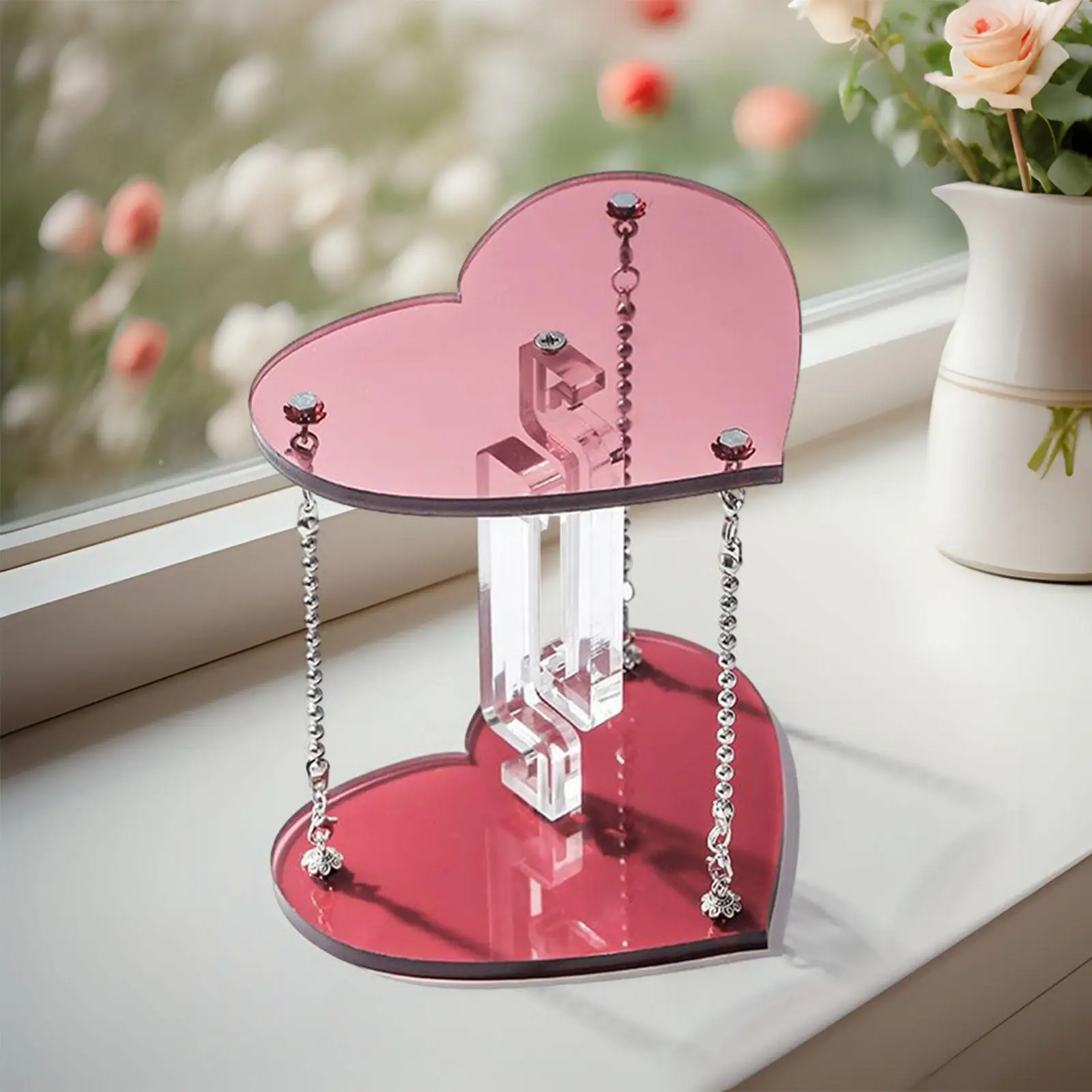 

Heart Shaped Tensegrity Table Education Toy Gravity Tensegrity Structure Floating Table Action Figure Holder for Office Table