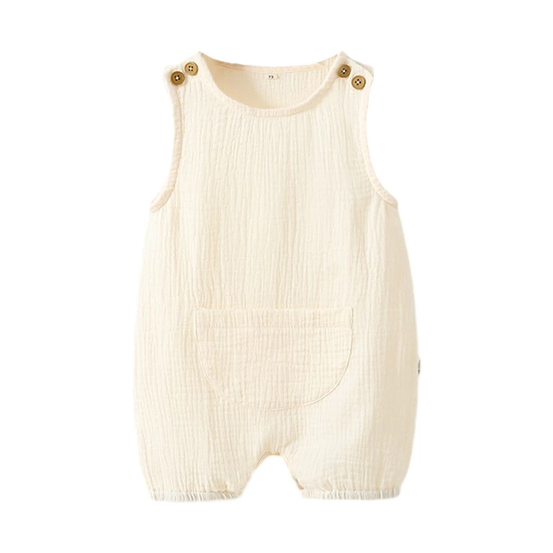 

K1MA Baby Onesie Muslin Infant Romper Sleepwear Clothing Toddler One-piece Jumpsuit