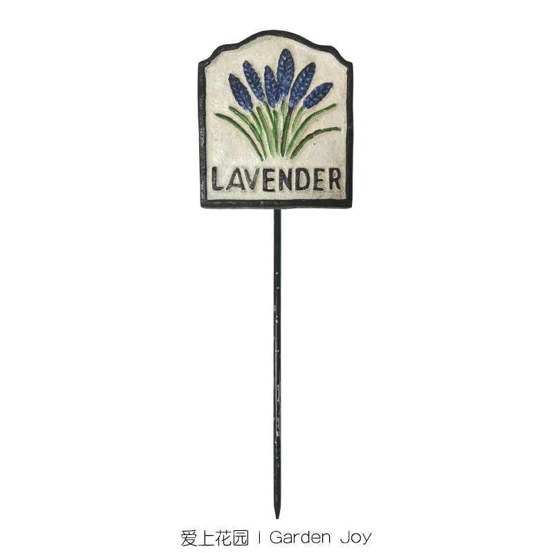 Description Picture 2 of itemRustic Cast Iron Flower Tags, Stake Plant Markers, Garden Sign Labels