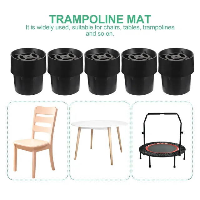10Pcs Trampoline Leg Cap,Mute Rubber Foot Pad Accessories for Jumping Bed | Non-slip Mini Trampoline Part Base Pipe Legs Fitting 5