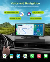 Caméra embarquée ESSGOO 10,26 pouces avec écran sans fil CarPlay, enregistreur vidéo 4K pour voiture, Android Auto, double objectif, Wifi, FM, AUX, Bluetooth, Type C, TF 3