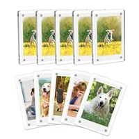Acrylic Fridge Magnetic Photo Frames 6x9cm Home Decor Double Sided Clear Magnetic Frame for Display 2.46x3.54 Inch Magnet 1