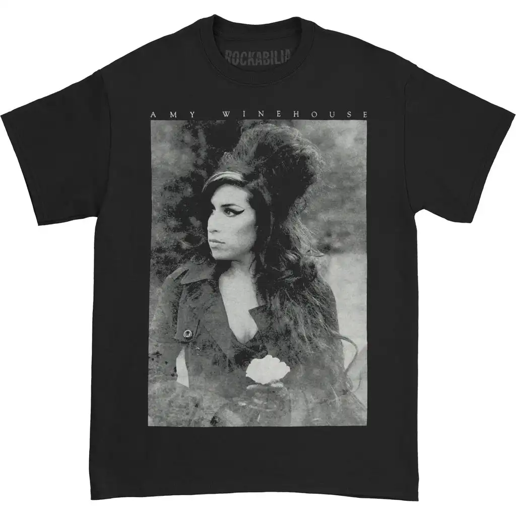 Amy Winehouse Flower Portrait T Shirt