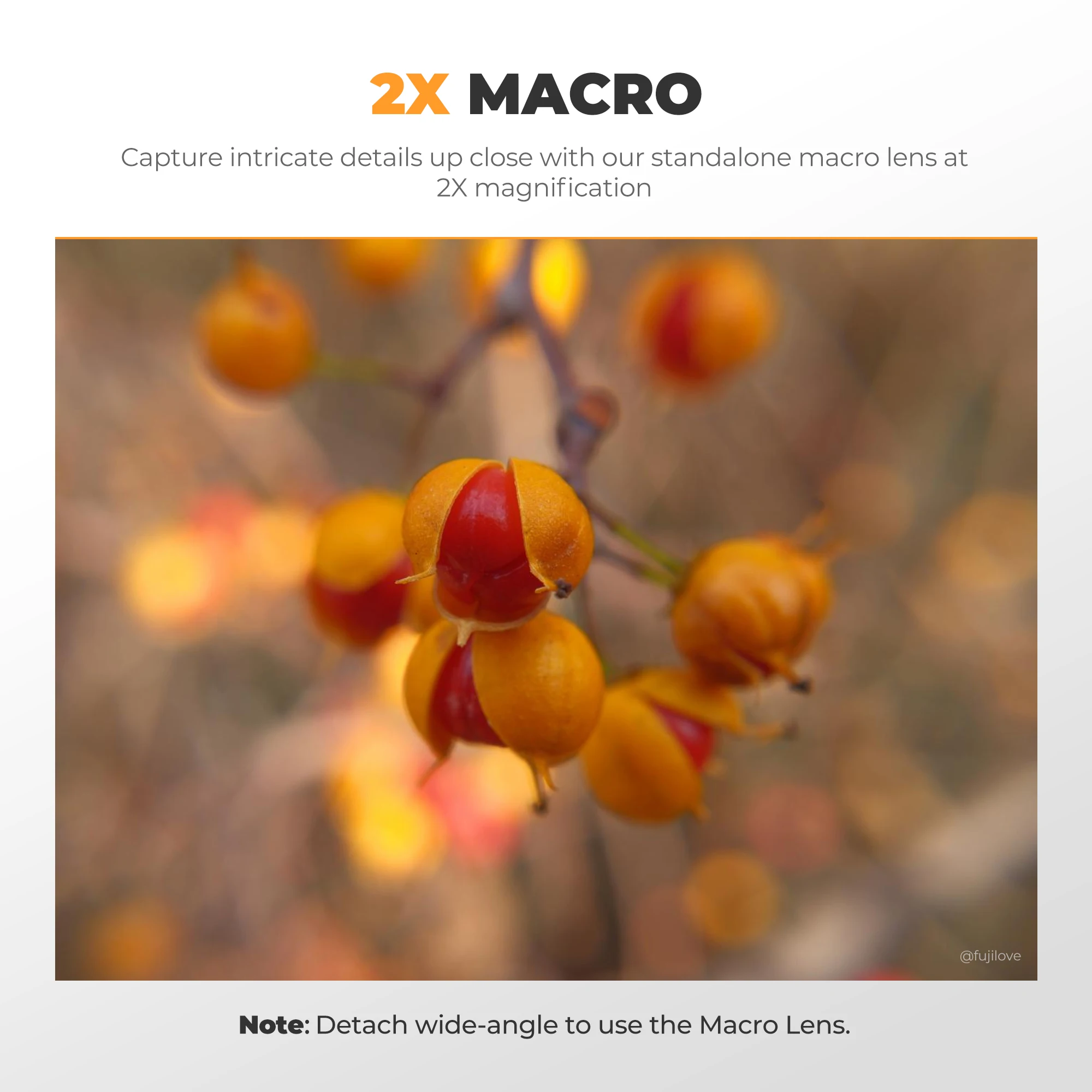 New Style 2-in-1 Macro Wide Angle Camera Lens for Fuji X100VI and X100V Fujifilm