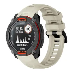 Rugged Silicone Sport Watch Band Replacement - Instinct 3 45mm (Starlight)
