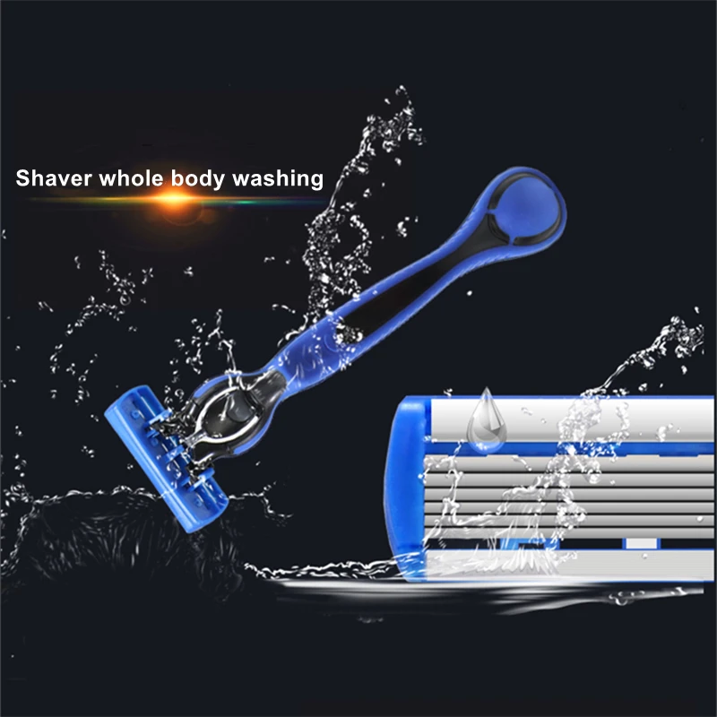 Safety Razor 6-Layer Blades Fusion 6 Proglide Straight for Men Shaving Manual Machine Shave Beard Shavette manual shaving,razor blade,razor blades,safety razor,manual shaver,razor shaver