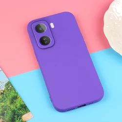 Sand Matte Soft Silicone Shockproof Phone Case, Full Protection Cover Shell for Vivo iQOO Neo11 (China) (Purple)
