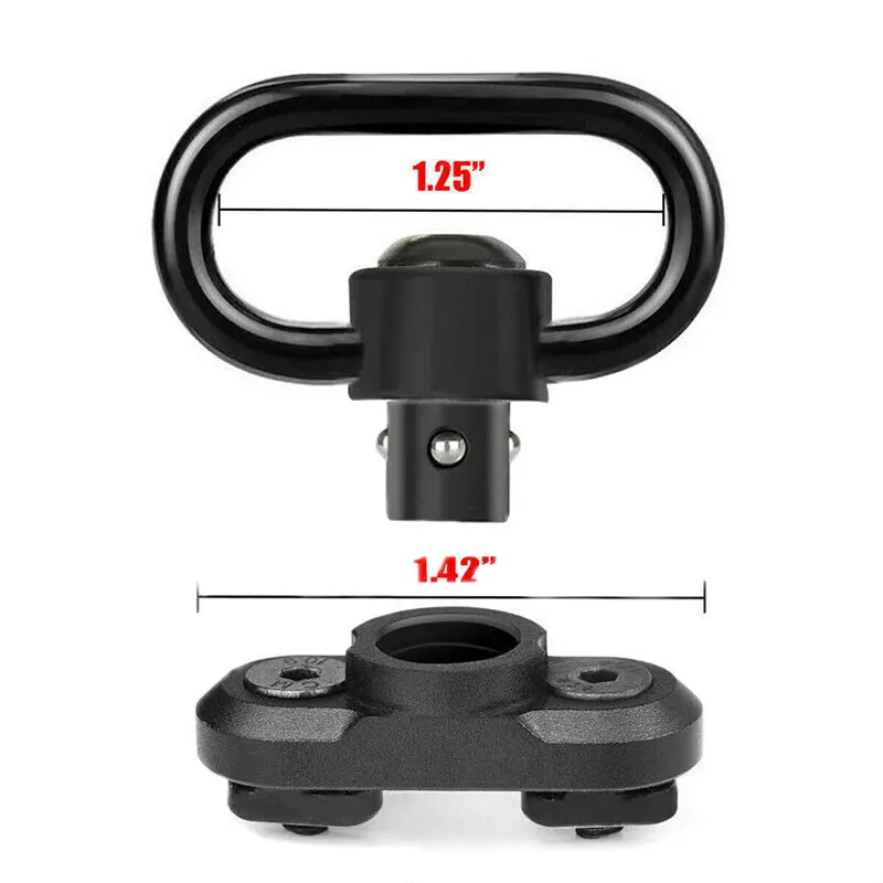 Sling Swivel Adapter Hunting Rifle Strap 1.25" Ring 20mm Picatinny Rail