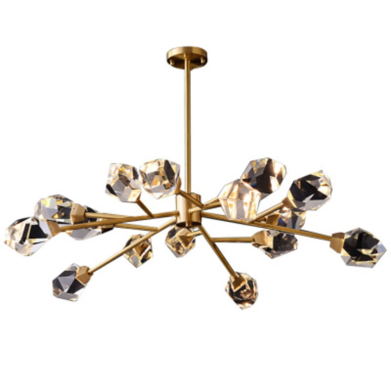 2020 new modern light luxury all copper crystal chandelier living room lamp home restaurant designer decorative lamps