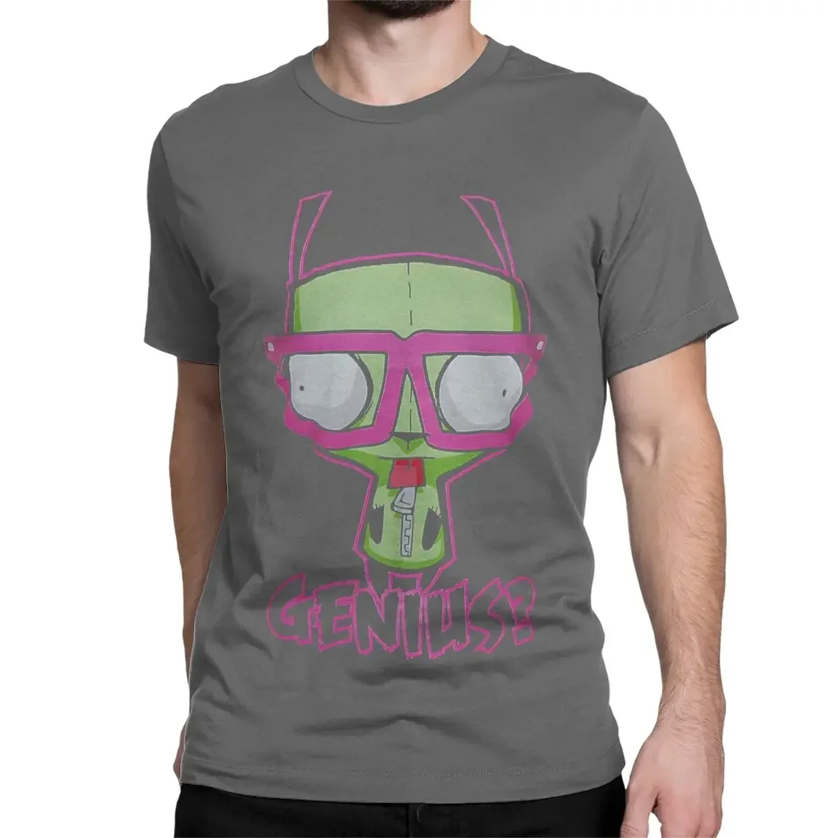 thumbnail image 1 of Camiseta con estampado kawaii de Invasor Zim, camiseta de algodón para hombre, camiseta de cuello redondo, camiseta de manga corta, camisetas gráficas, 1 of 4