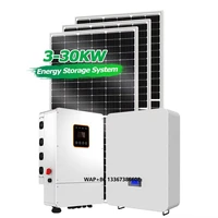Système solaire hybride domestique 5kw 10kw, 6kw 8kw 20kw 30kw, Kit complet de système d'énergie solaire, batterie de stockage d'énergie solaire, vente en gros 1